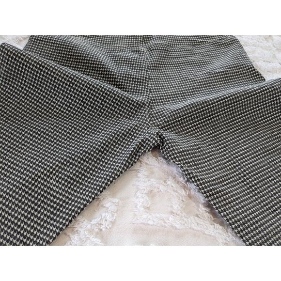 Miss Love Mid-Rise Structured Stretch Leggings Gray Ivory Houndstooth Size Small - Picture 8 of 9